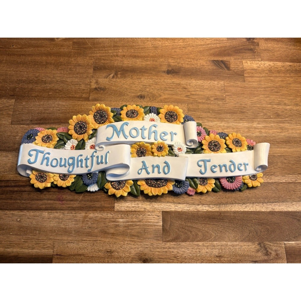 Mother Resin Wall Sign Plaque Thoughtful & Tender Sunflowers Mothers Day